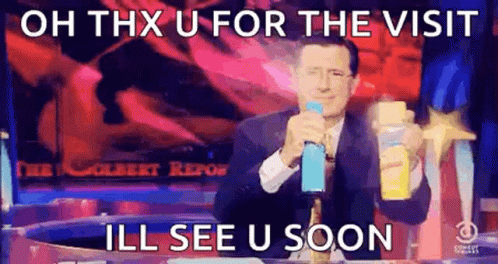 Man Holding Microphone Says Oh Thx U For The Visit GIF