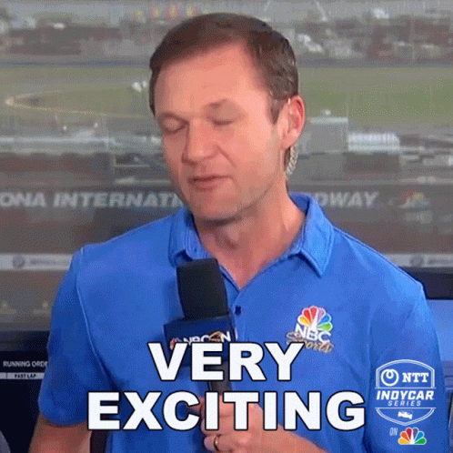 Man Holding Microphone Very Exciting GIF