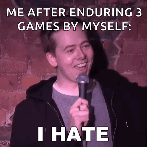 Man Holding Microphone With Caption I Hate