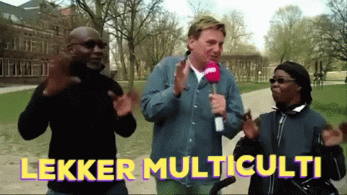 Man Holding Microphone With Lekker Multiculti GIF