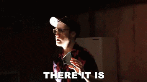 Man Holding Mirror There It Is GIF