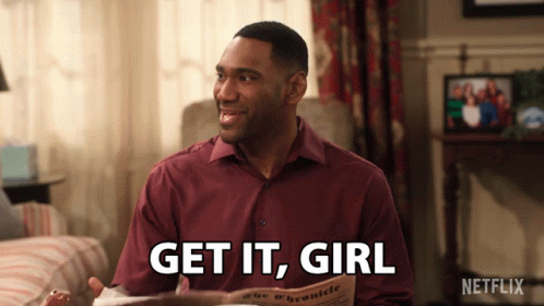 Man Holding Newspaper Saying Get It Girl GIF