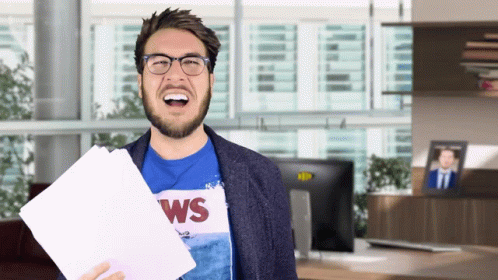 Man Holding Paper Saying WS