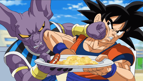 Man Holding Plate Of Food Next To Cat GIF
