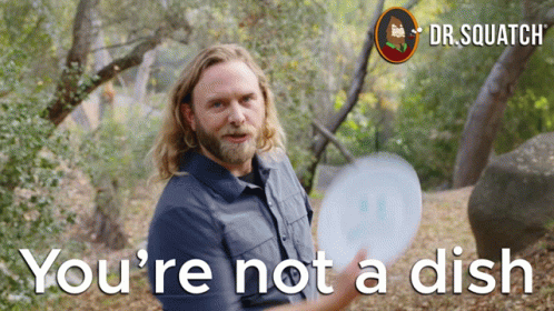 Man Holding Plate Saying You Are Not a Dish