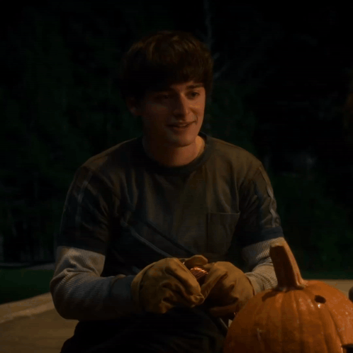 Man Holding Pumpkin Youre Welcome