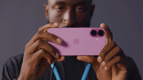 Man Holding Purple IPhone GIF
