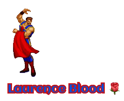 Man Holding Red Cloth With Laurence Blood