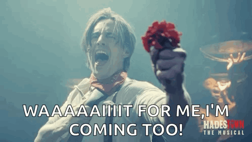 Man Holding Red Rose Screaming