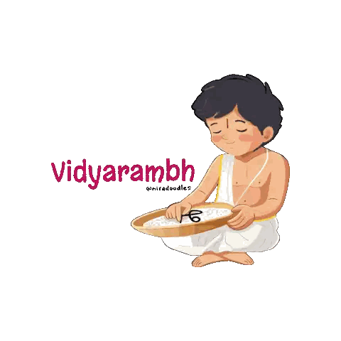Man Holding Rice Bowl Vidyarambh