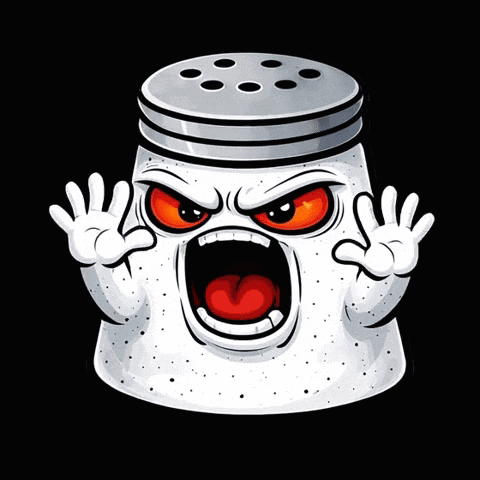 Man Holding Salt Shaker Saying So Salty