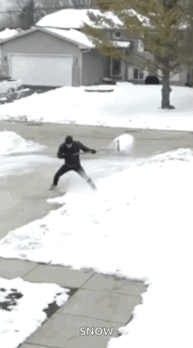 Man Holding Snowball