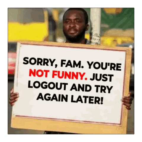 Man Holding Sorry Sign