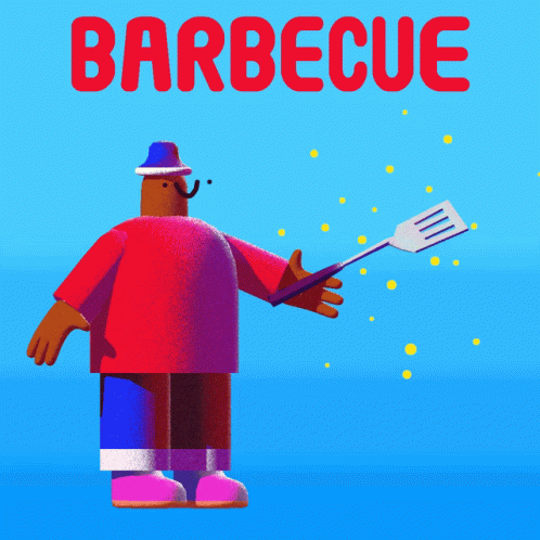 Man Holding Spatula Barbecue