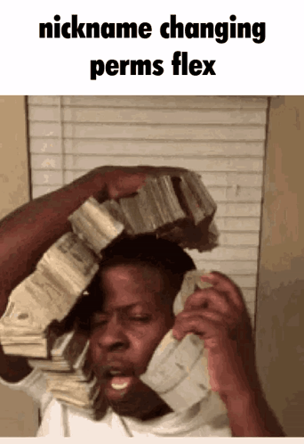 Man Holding Stack Of Money Nickname Changing Perms Flex GIF