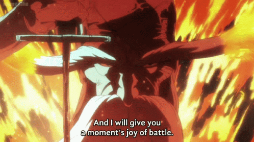 Man Holding Sword Moment's Joy Of Battle