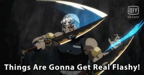 Man Holding Sword Things Are Gonna Get Real Flashy
