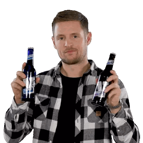 Man Holding Two Beer Bottles