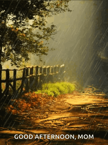Man Holding Umbrella in Rain Happy Monday