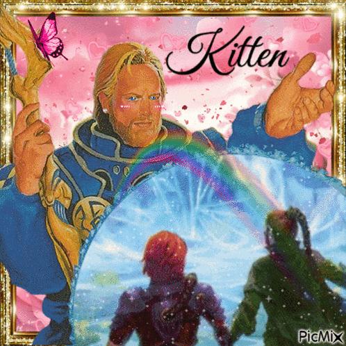 Man Holding Wand Saying Kitten GIF