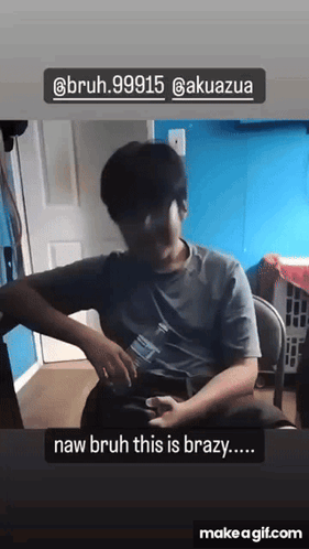 Man Holding Water Saying Naw Bruh This Is Brazy GIF