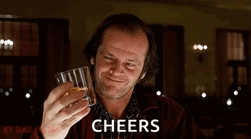 Man Holding Whiskey Cheers GIF