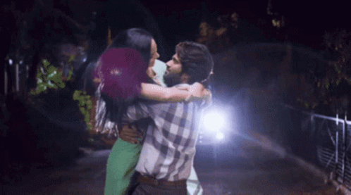 Man Holding Woman In Hug GIF