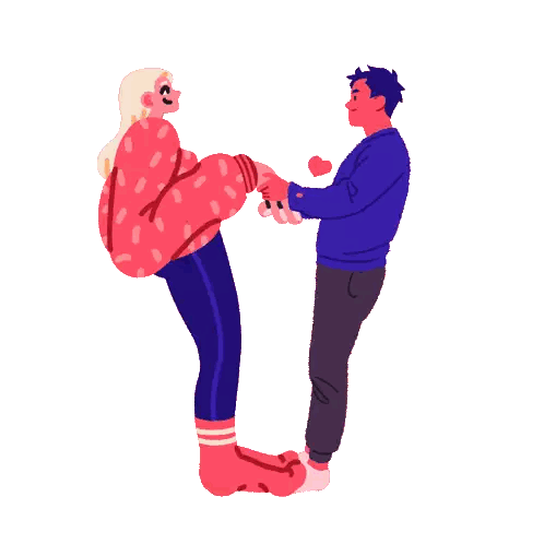 Man Holding Woman's Hand With Heart
