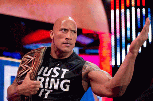 Man Holding Wrestling Belt In Just Ring It Shirt GIF