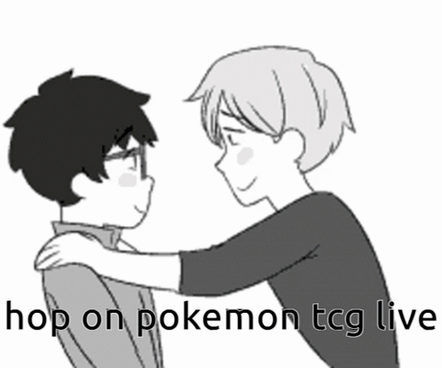 Man Hugging Another Hop On Pokemon TCG Live GIF