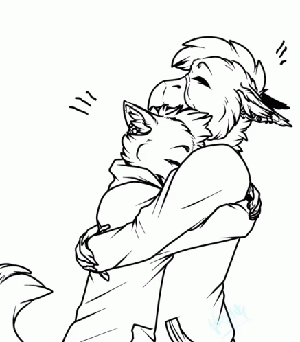 Man Hugging Dog In Black And White GIF