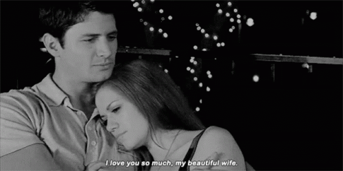 Man Hugging Woman Saying I Love You Wife GIF