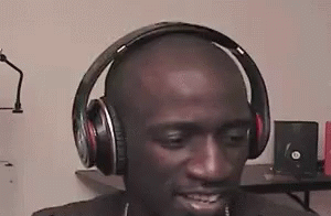 Man Impressed With Headphones GIF