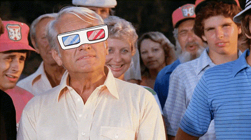 Man in 3D Glasses in Crowd