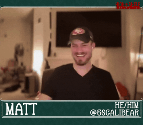 Man in 49ers Hat Smiling