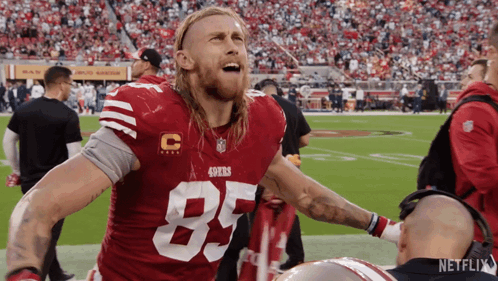 Man in 49ers Jersey on Field