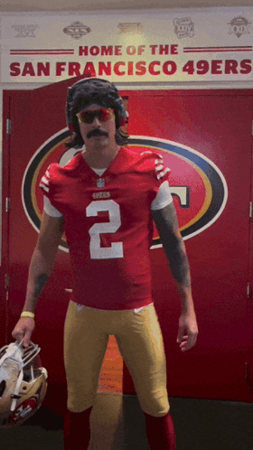 Man In 49Ers Uniform Standing GIF