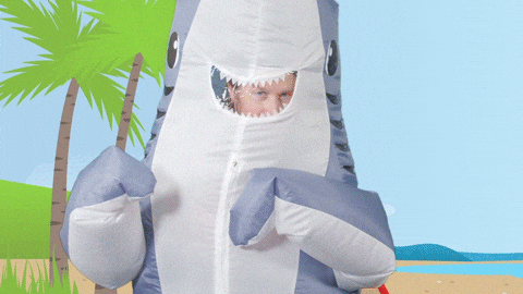 Man In A Dancing Shark Suit GIF