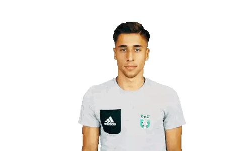 Man in Adidas Shirt Giving Thumbs Down