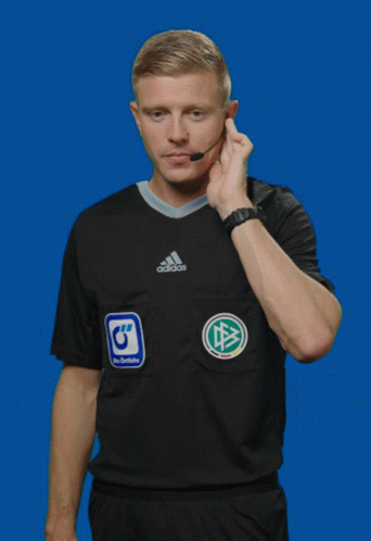 Man In Adidas Shirt Making Stop Gesture GIF