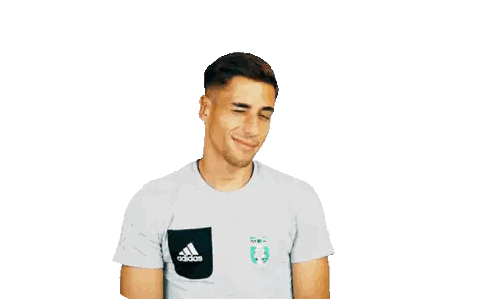 Man in Adidas T-Shirt Smiling