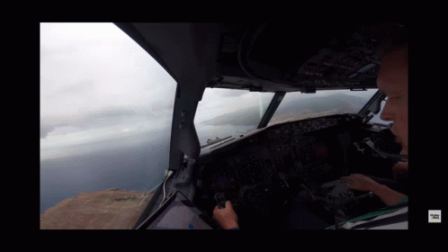 Man in Airplane Cockpit With Youtube Logo