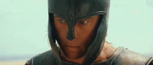 Man In Armor And Helmet With Open Mouth GIF