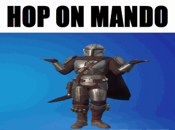 Man In Armor Hop On Mando GIF