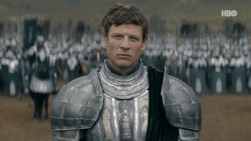 Man In Armor In Front Of Soldiers HBO GIF