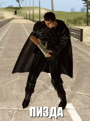 Man in Armor on Road Saying pi3da