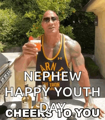 Man In Army Tank Top Cheers Happy Youth GIF