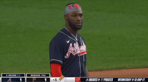 Man In Atlanta Braves Jersey GIF