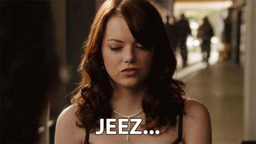 Man In Back Seat Of Car Saying Geez GIF