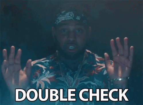 Man in Bandana and Hawaiian Shirt Says Double Check